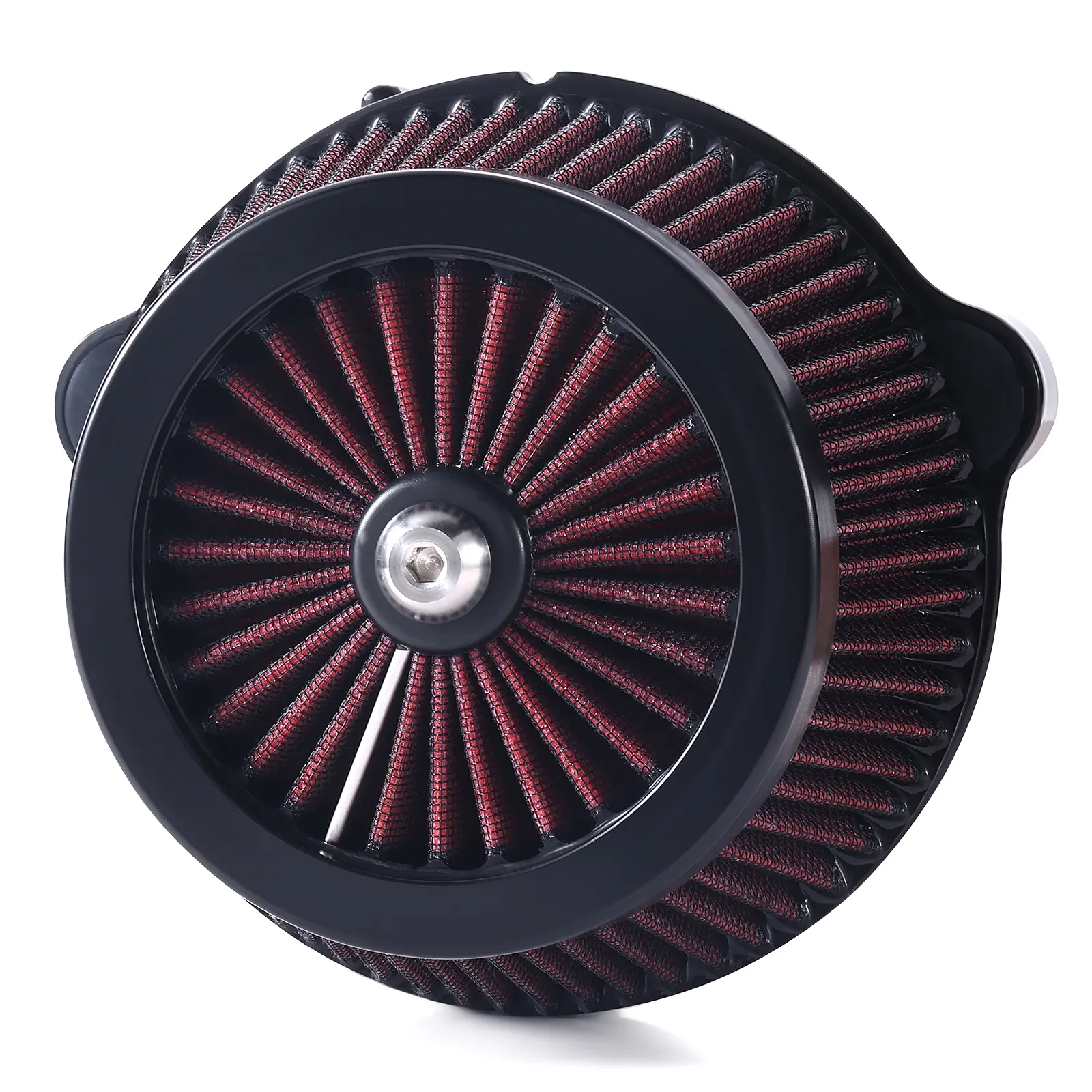 Round Extreme Air Flow Aluminium Air Cleaner Center Bolt Intakes, Harley Compatible for 2008-Up Touring 2024-Later CVO, Street Road Glide & 2025-Later Softail Models