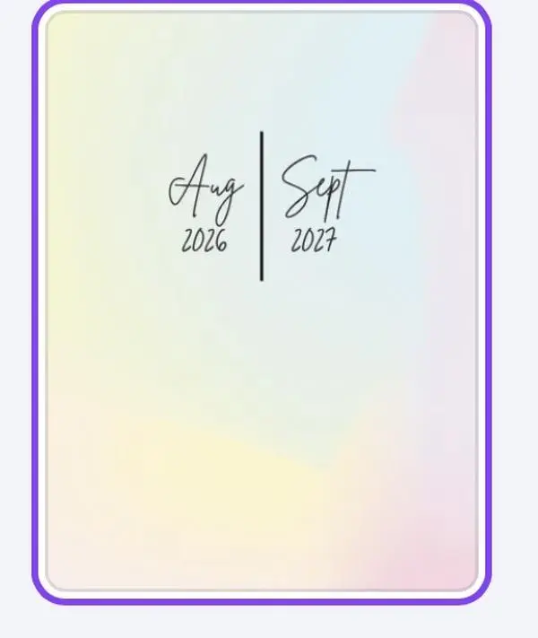 Yearly calendar book