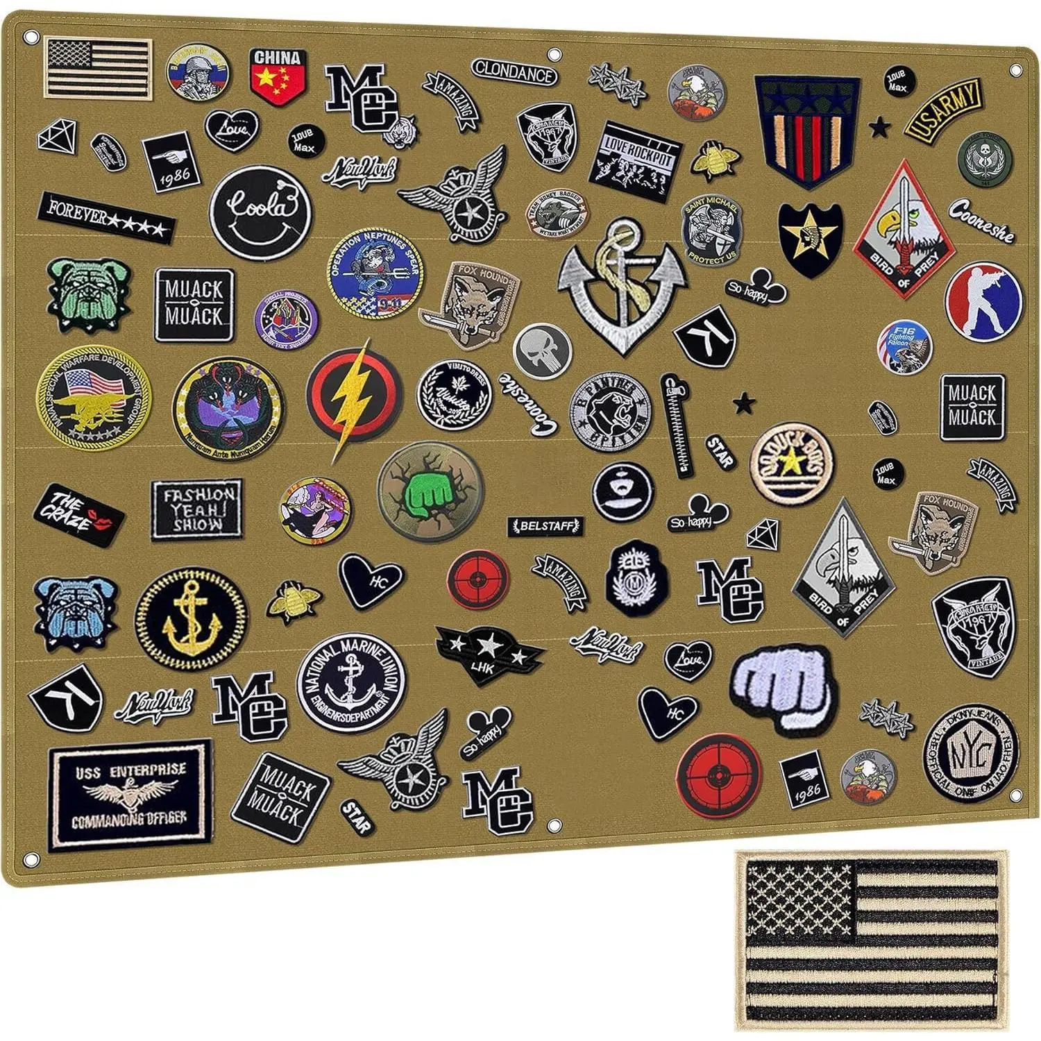 Coyote Brown + Flag Patch