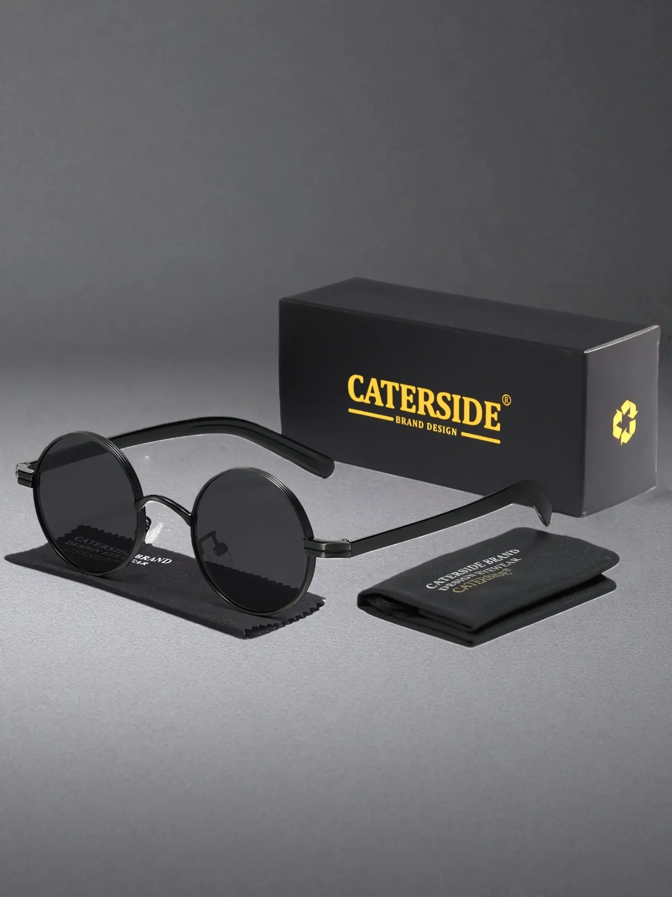Unisex Polarized Sunglasses, Metal Frame Round Design, Casual Style for All Seasons, Perfect for Driving & Outdoor Activities