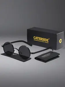 Unisex Polarized Sunglasses, Metal Frame Round Design, Casual Style for All Seasons, Perfect for Driving & Outdoor Activities