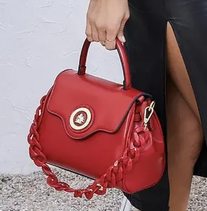 E145 New Women's Acrylic Chain Crossbody Tote Bag - High Quality Hand-held Bag, Kelly Style, Zipper Buckle, Polyester Lining