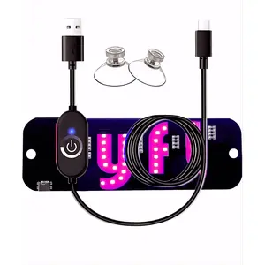 Car LED Sign Light, USB Powered Car Sign Light, Decorative Light for Car Windshield, Taxi Sign Light, Panel Indicator Light, Car Decorative Light, LED Car Lights, LED Car Ambient Light