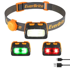 #JumpstartSale EverBrite Rechargeable Headlamp, 350 Lumens Headlamp with Red Light and Memory Function, 7 Modes Running Headlamp, Bright Headlamps for Camping, Fishing, Hunting, Night Vision