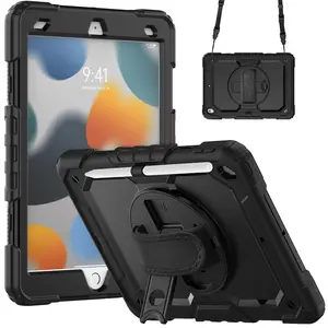 iPad A16 Case, 11th/10th Gen 11"/10.9", 2022 Model, Full Body Drop Protection, Built-In Screen Protector, 360° Rotating Stand