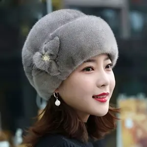 Winter Hats for Women Faux Fur Hat Warm Winter Hat with Ear Flaps Fashionable Winter Beanie Ladies Winter Cap Soft Warm Hat for Cold Weather
