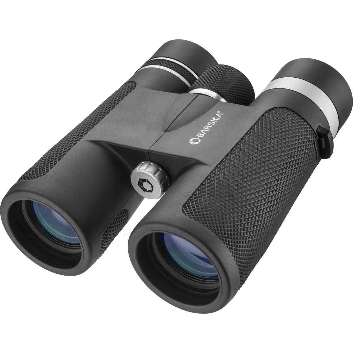 Barska 10x42 Lucid View Compact Weather Resistant Roof Prism Binocular with 5.0 Degree Angle of View, Black