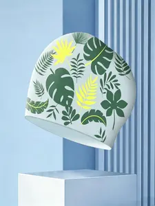 Large Size Long Hair Swim Cap for Women, Waterproof High Elastic Silicone, Comfortable Ear Protection, Adult Swimming Hat