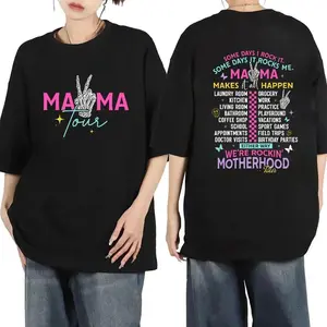 Casual T-Shirt For Moms Fun Typography And Cool Graphics Highlighting the Multifaceted Life of Motherhood Made In USA For Women For Men [SaffronSequin cotton t-shirt/sweatshirt/hoodie, soft and comfortable]