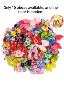 Pet Bowknot Head Flower Dog Poodle Hair Accessory, Leather Pet Accessories, Stylish Dog Headwear, Cute Animal Fashion Jewelry