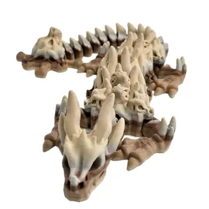 3D Printed Articulated Skeleton Dragon Large 3D dragon toy