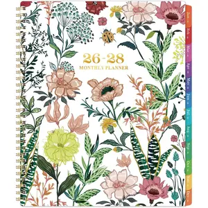 2026-2028 Monthly Planner/Calendar - 3 Year Monthly Planner 2026-2028, Jan. 2026 - Dec. 2028, 9" x 11" Calendar Planner 36-Month with Tabs, -Wire Binding, Two-Side Pocket, Celebrity Quotes & Notes