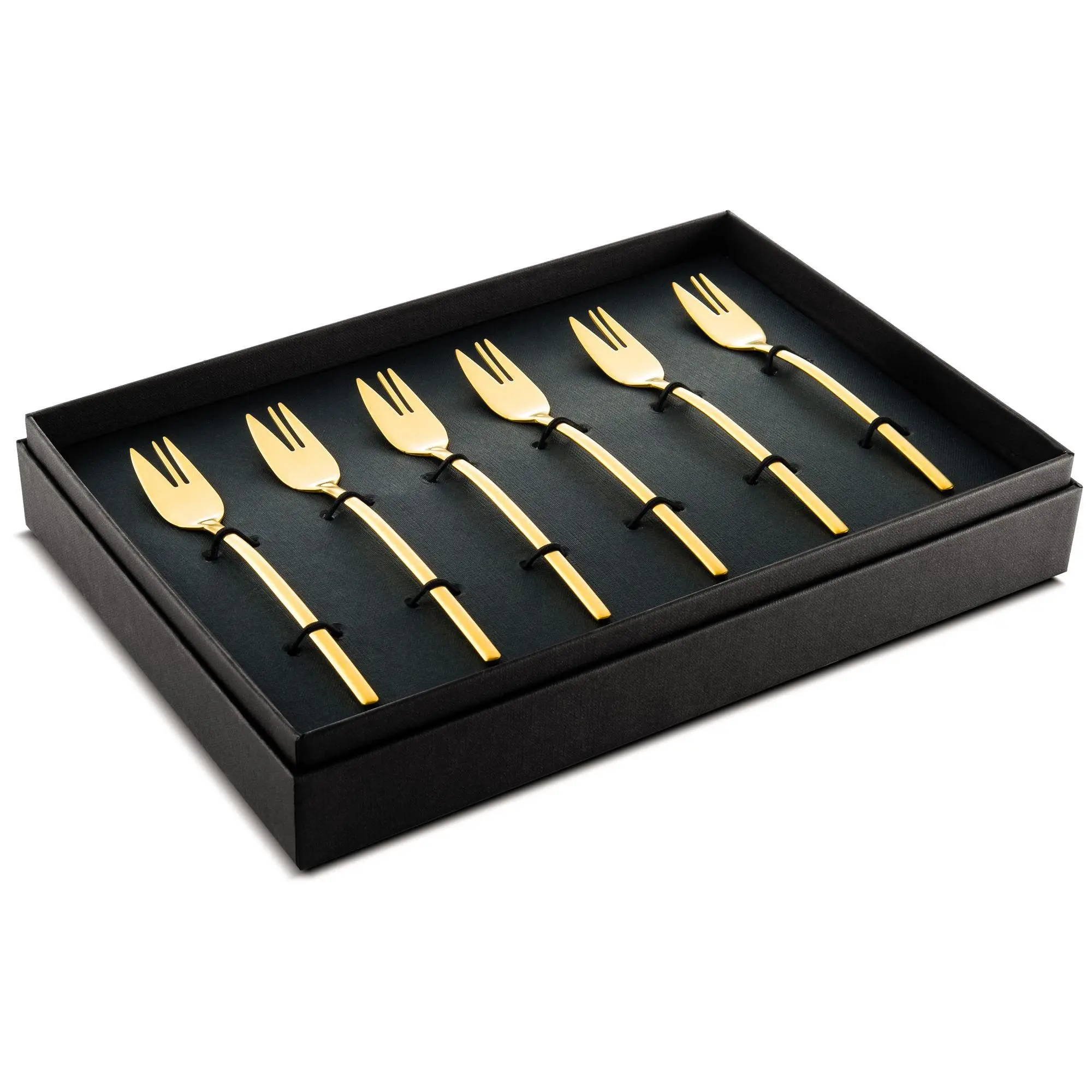 Mepra Due Ice Gold Cake Fork Set Mepra Due Ice Gold Cake Fork Set