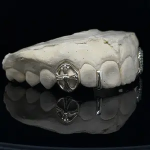 Chrome Cross Gap-filler Grillz