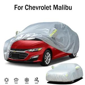 190T Car Cover, Car Cover with Reflective Strip, Sunproof & Heat Insulation Car Cover, Dustproof & Anti-scratch Car Cover for Chevrolet Malibu