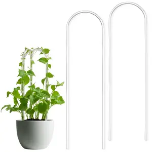 2Sets U-Shaped Clear Acrylic Garden Trellis, Indoor Plant Support for Climbing Plants, Potted Houseplant Trellis for Hoya, Pothos, Monstera