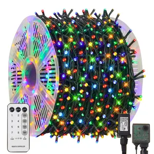 Outdoor Christmas String Lights, 1000 LED 328 FT Plug in Fairy Light with Remote Control 8 Modes & Timer, Waterproof Decoration for Home Garden Yard Xmas Wedding, Warm White/Multicolor