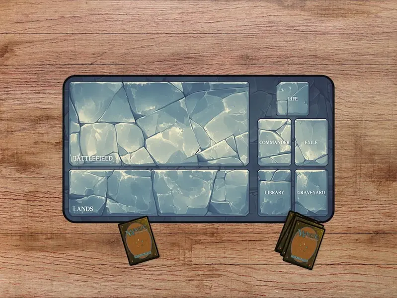 Marble Stone Magic Playmat – MTG / TCG Custom Playmat with Zones – FASTSHIPPING