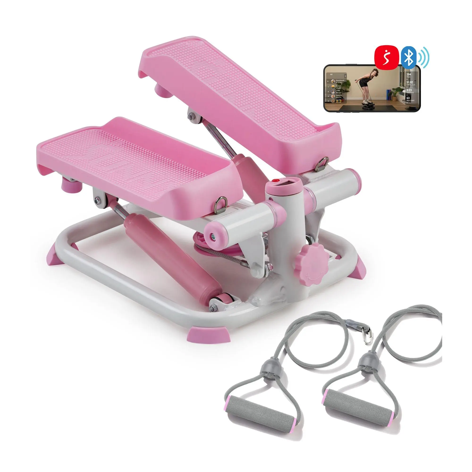 Sunny Pink Smart Mini Steppers w/ Resistance Band Sunny Pink Smart Mini Steppers w/ Resistance Band