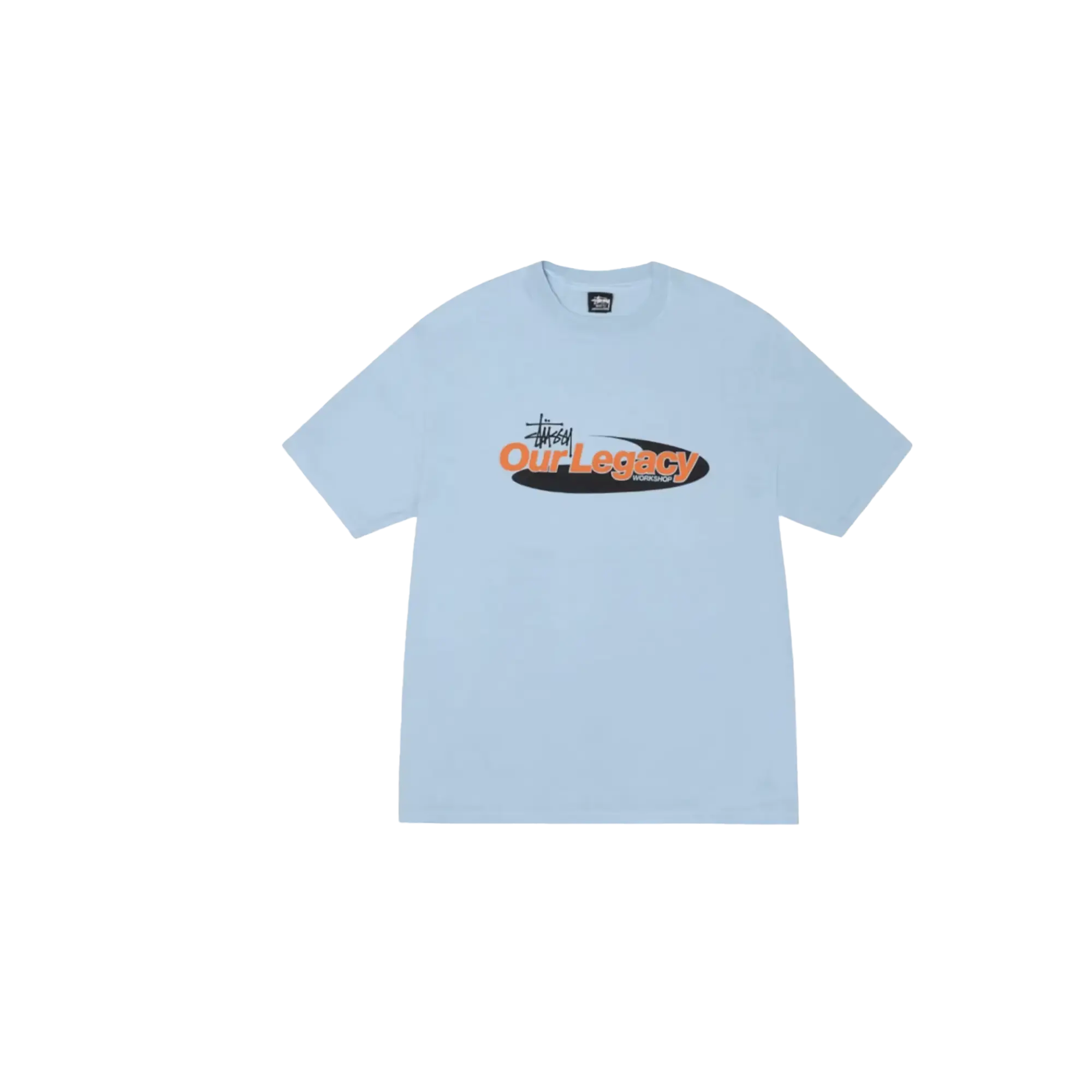 Work Shop Swirl Pigment Dyed Tee "Stussy x Our Legacy - Baby Blue" STUS47