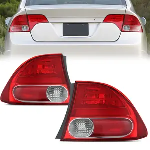 Nilight Taillight Assembly Compatible with 2006 2007 2008 Honda Civic Sedan Hybrid DX EX GX LX 4 Door Rear Lamp Replacement OE Style Driver and Passenger Side fathersdaygift