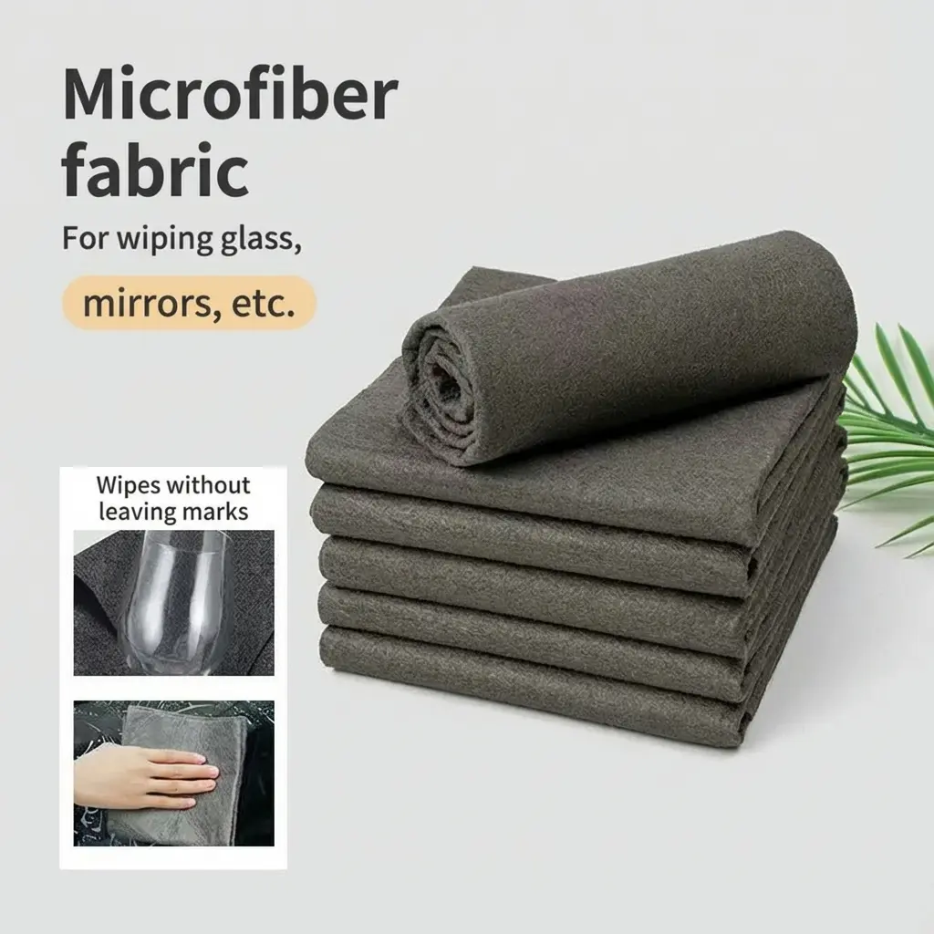 12 Pack Thick Microfiber Cleaning Cloths - Soft Cleaning Towel, Durable Outlast Regular Towels, Highly Absorbent, Reusable, Lint-Free, Streak-Free for Kitchen, Mirrors, Cars (Grey, Home Care Gift) Fast Mess Cleanup