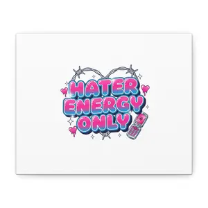 Hater Energy Only Canvas | Softcore Airbrush, Y2K Neon Cherub
