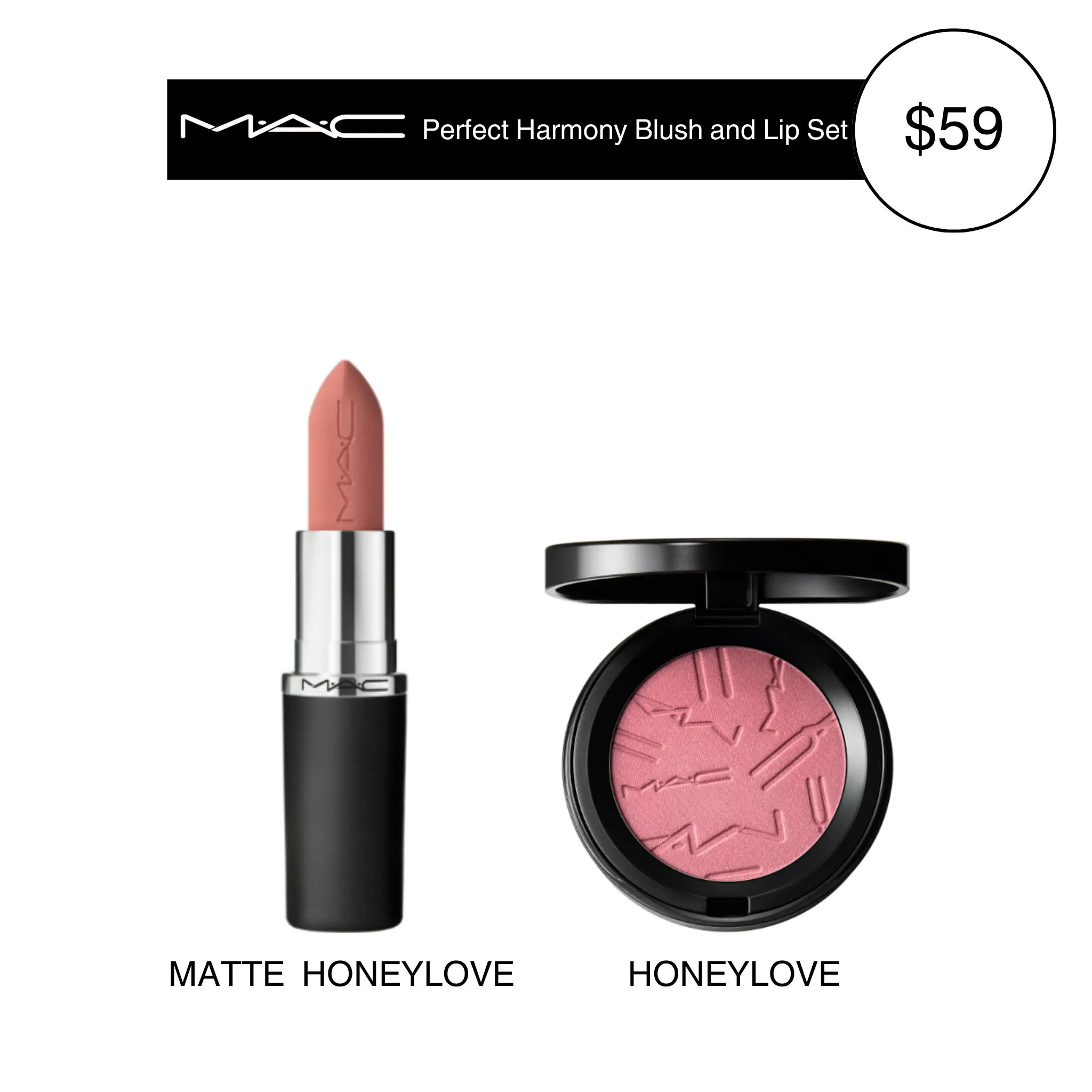 M.A.C Perfect Harmony Blush and Lip Set M.A.C Perfect Harmony Blush and Lip Set