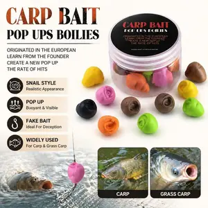1 Box 20 Fishing Beads, Snail Shell Bait, Floating Fake Bait for Carp and Grass Carp, Ideal for Angling Accessories