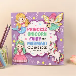 Princess Unicorn Fairy Mermaid Coloring Book, Enjoyable Pages with Animals & Landscapes, Magical Scenes, Creative Activity, Creative Play, Perfect Gift for Birthdays, Christmas, Back-To-School