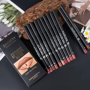 Nude Matte Lip Liner Pencil Set, Long Lasting Smooth Lip Liners, Lip Makeup Cosmetic Kit for All Occasions