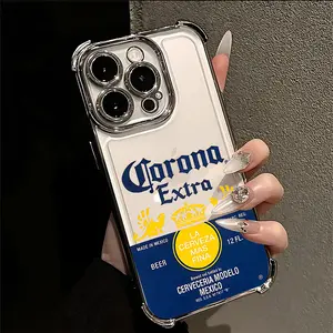 Coronas Extras Beer Design Phone Case Suitable for iPhone 17 16e 16 15 14 13 12 11 Mini Pro Max Air X XR XSMAX 8 7 Plus Anti Fall Transparent Soft Back Cover