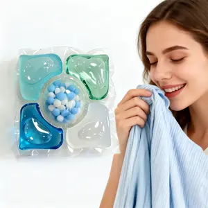 1 Box Of 25pcs, 5D Strong Laundry Gel Beads, Laundry Detergent, Stain Removal And Fresh Fragrance, Long-lasting Fragrance, Melts When In Water, No Need To Cut Open, New Laundry Experience