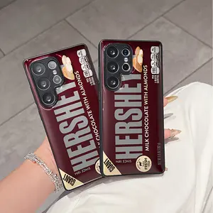 Funny Hershey Chocolate Box Design Phone Case, Compatible Samsung Galaxy Models S25-S20 Series, Pet Material Arc Edge Protection Cover