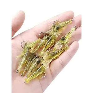 30pcs Soft Shrimp Bait Set, Imitation Shrimp Saltwater Hook, Soft Shrimp Fishing Bait, Freshwater Shrimp Fishing Tackle Saltwater Bass Trout Salmon, Suitable For Outdoor Fishing, A Surprise Gift For Grandpa, Dad And Friends Who Love Fishing