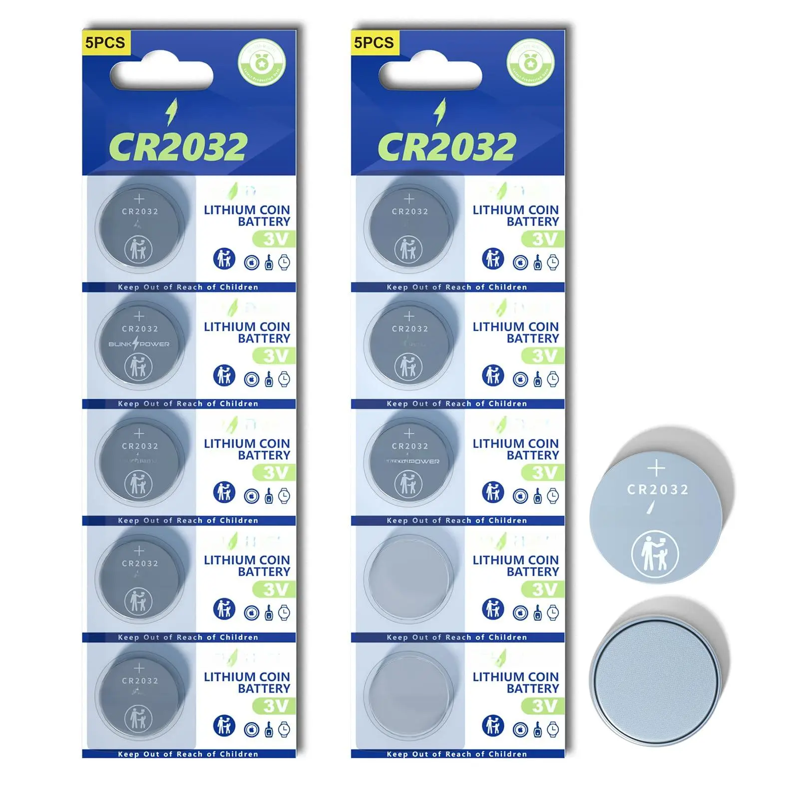 Cr2032 Lithium 3v  10 Pack 2032 Child-safe & Longest Lasting For Airtag Car Remote Key