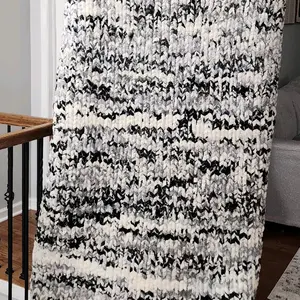 Gray splash Chunky Knit Blanket, Chunky Knit throw, Handknit blanket Soft Washable