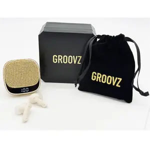 Groovz Luxe True Wireless Earbuds with Charging Case and Pouch