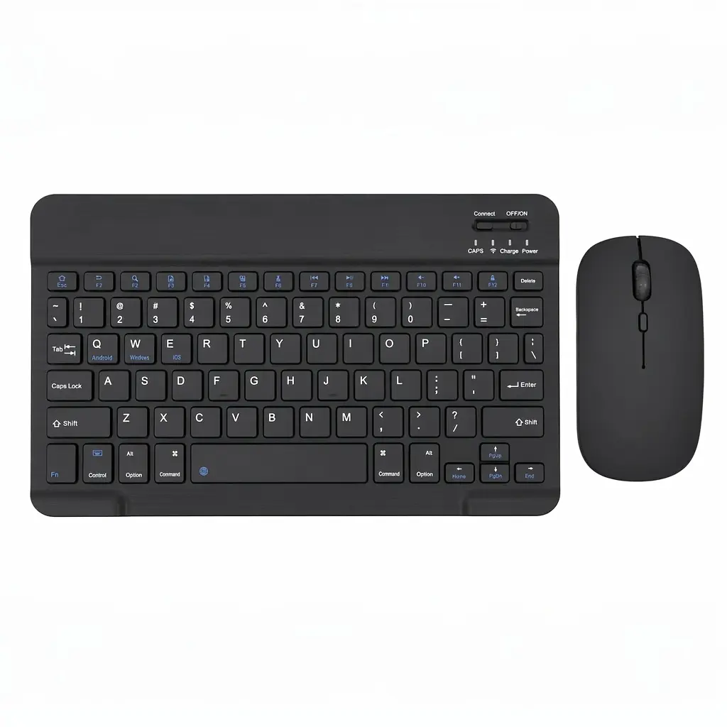 Universal Keyboard & Mouse Combo for iPad OS iOS Android Devices Compatible with iPad iPhone Tablet Smartphone
