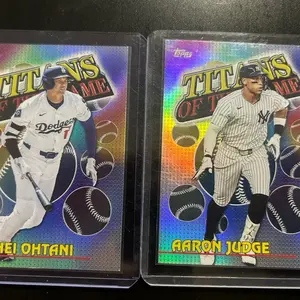 Topps Titans of the Game Baseball Cards Featuring Ohtani & Aaron Judge Collectible Trading Cards Sports