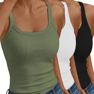 Women's Solid Scoop Neck Cami Top, Casual Sleeveless Spaghetti Strap Top for Daily Wear, Ladies Clothes for All Seasons, Womenswear