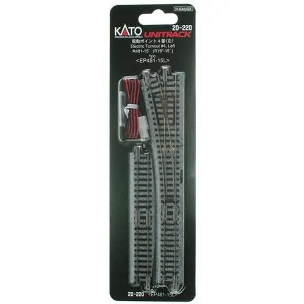 Kato N 20220 #4 Left Electric Turnout Unitrack