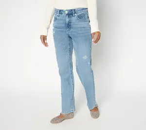 Me by Jennie Garth Petite Distressed Jeans- Indigo