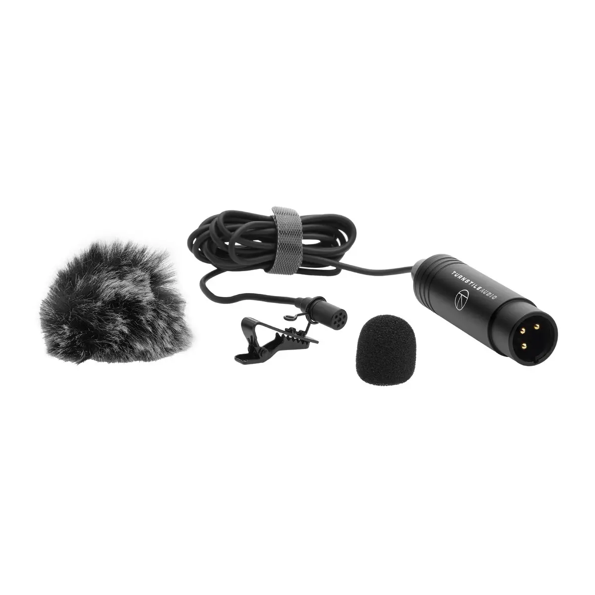 Turnstile Audio Station Series TASL300 Cabled XLR Omnidirectional Electret Condenser Tie Clip Lavalier Microphone - for Filming, Podcasts