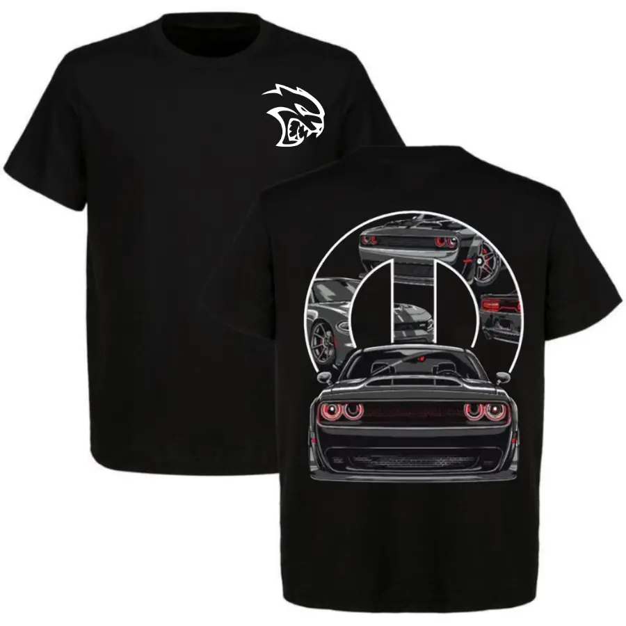 Dodge Widebody T-Shirt, Black Modern Muscle Car Graphic Tee, American Muscle Streetwear for Men & Women, Dodge Enthusiast Gift