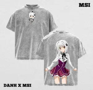 Koneko Toujou | High School DxD Washed Tee Streetwear Tee Hoodie “Silent Cat — A Hidden Power Behind Calm Eyes” — For Anime Fans, For Drops That Radiate Cold Strength