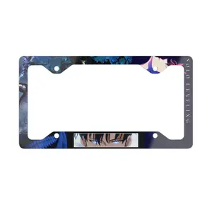 Anime Metal License Plate Frame: Customizable Car Bumper Accessory Solo Leveling