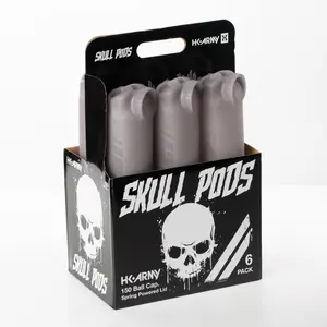 Skull Pods - High Capacity 150 Round  - Smoke/Black - 6 Pack