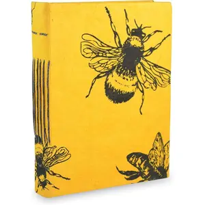 Nepali Keeper Journal with Handmade Lokta Paper. Made in Nepal. (5x7 Inches, Busy Bee)