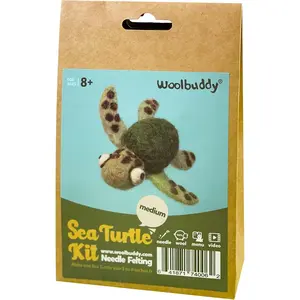 Needle Felting Kit for Beginners Adults, Sea Turtle DIY Craft, Includes Wool, Tools and Instructions for Fun Projects